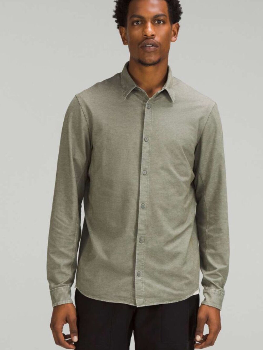Lululemon Commission Long Sleeve Shirt Size L Enzyme Dye Carob Brown